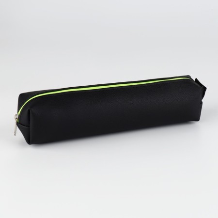 School Penalus made of artificial leather "September 1: Black", 19 x 8 x 3 cm-1