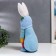 Interior doll "Dwarf in a hat with bunny ears, with a bag" Blue 40x14 cm