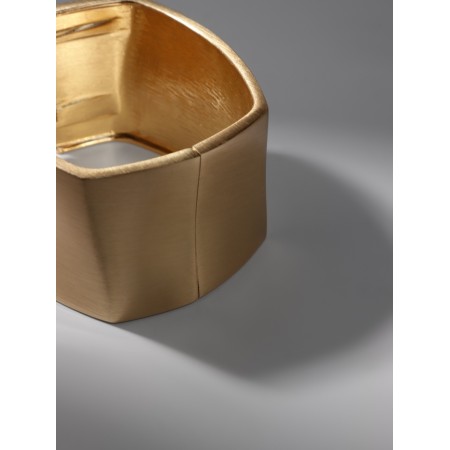 The cuff bracelet "Swiming square", metal, color gold-5