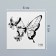Tattoo on the body Black "black butterfly" 6x6 cm