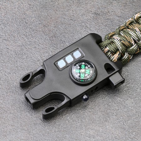 5B1 survival bracelet (paracord - 3 m, compass, whistle, fire, lantern), forest camouflage 1022407-4