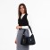 Bagon-tout on lightning, 3 outer pockets, black color