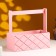 Wooden Kashpo "Hellas Large, Pesh", with a pen, 25 × 12.5 × 10 (25) cm pink coral