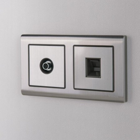 Frame for 2 posts WL02-FRAME-02, Nickel color-1