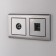 Frame for 2 posts WL02-FRAME-02, Nickel color