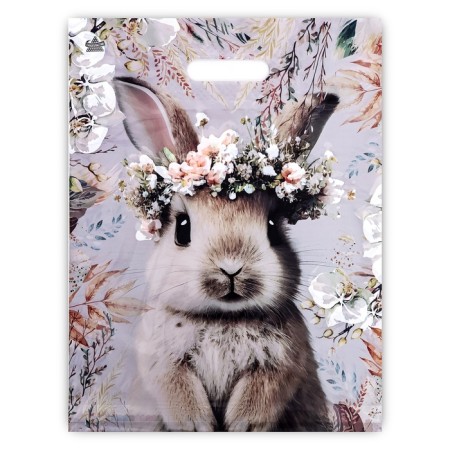 Summer Bunny package, plastic with a cut pen, 30x40 cm, 60 μm