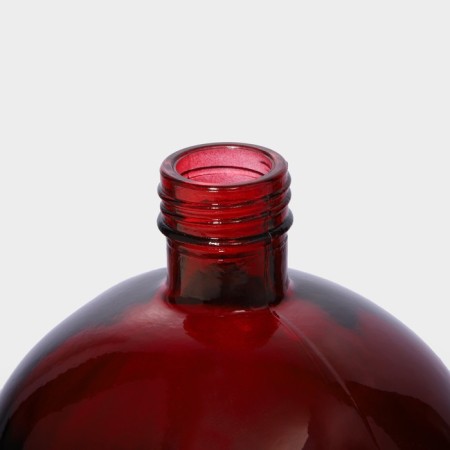 Glass bottle "Skull", 0.77 l, red color-6