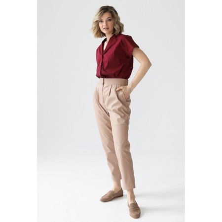 Artificial leather trousers, size 44-2
