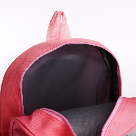 Baby backpack on lightning, 3 outer pockets, pink color-7