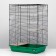 Cage for chinchillas "Pigger" No. 7, with 3 wooden floors, 58 x 40 x 82 cm, emerald
