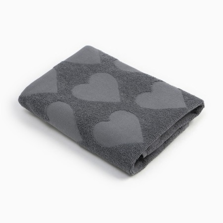 Trick Love Life "Hearts" 70*140 cm, dark gray, 100% HL, 450 gr/m2-7