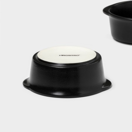A set of ceramic dishes for feeding Magistro Carbon, 200 ml, 11.5 × 10.3 cm, 2 pcs-3