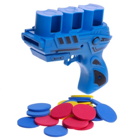 Pistol "Lightning", children, shoots with discs, 17 cm, color mix