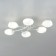 Ceiling chandelier Citilux "Florida" CL148160, 80x55x14.5 cm, 6x60W, E14, white color