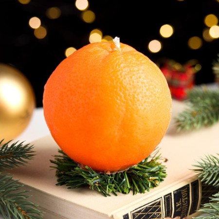 New Year's candle "Big Orange"