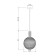 Suspension lamp Maytoni P030PL-01CH, E27, 1x60 W, 250x250x1500 mm, Chrome