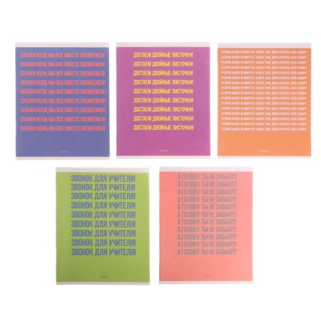 Notebook of 48 sheets in the cage "Back to School", cover cover 60g/m2, fields, mix