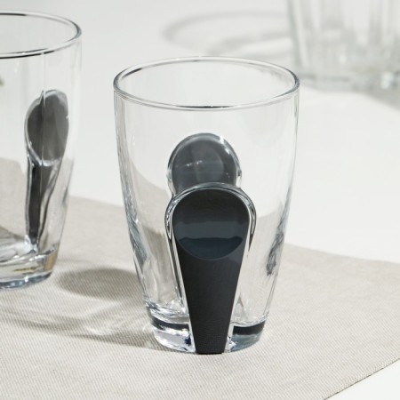 A set of glasses “SNEP” glass, 260 ml, 3 pcs, gray plastic accessory-2