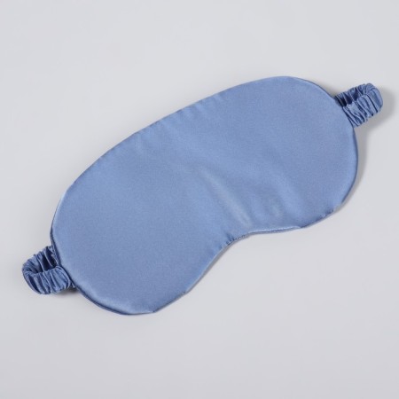 Sleel Mask "Silk", 19 × 10 cm, elastic band is single, the color is dark blue-1
