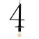 Bayerlux lamp "Figure 4" E27 40W black 35x22 cm