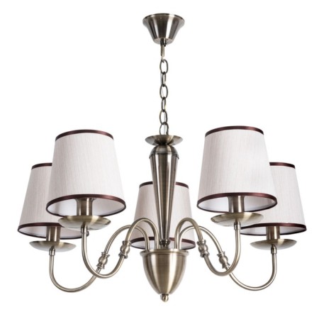 Fiona chandelier, 5x40W E14, bronze color