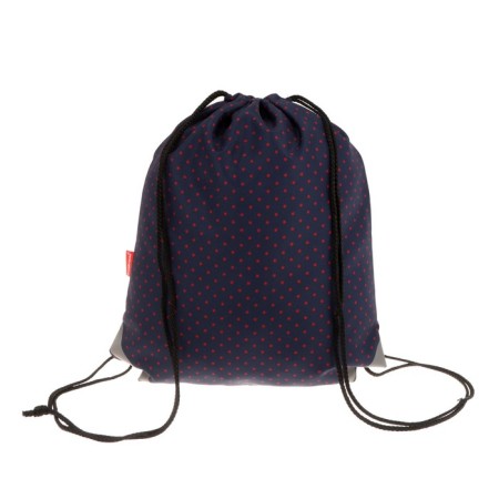 A bag for shoes 440 x 365 mm, Erich Krause, density 300D, with a reflective strip, dots in blue, blue