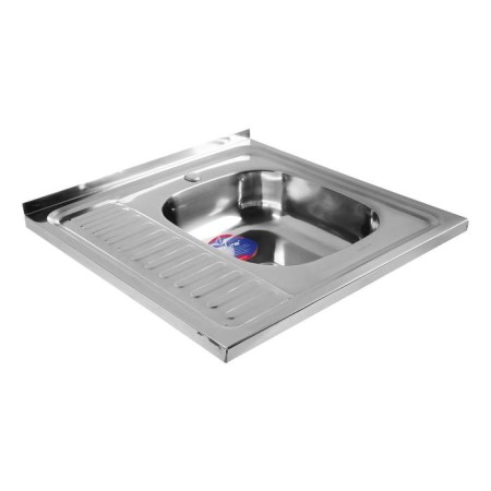 Kitchen sink Mixline 527969, invoice, thickness 0.4 mm, 60x60x16 cm, right, release 1 1/2 "-1