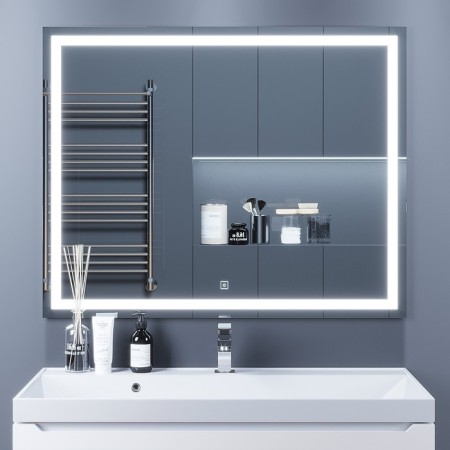 Mirror Uperwood Tanos, 100x80cm, LED backlight, sensory switch, anti -recovery
