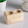 Wooden candlestick for 2 candles "rectangular", array, 11 × 6 × 6 cm