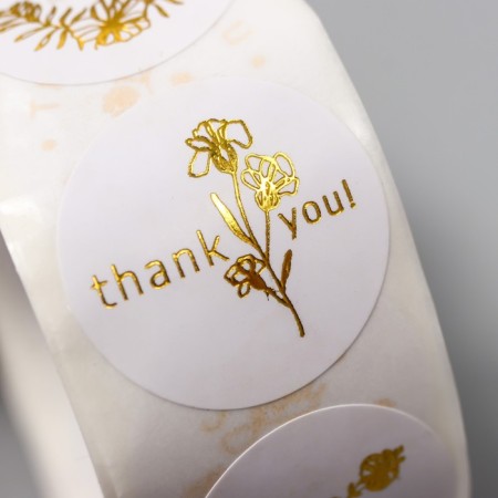 Stick Paper "Rose" gold d = 2.5 cm 500 pcs in a roll 3x6.5x6.5 cm-3
