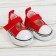 Semicircks for dolls, sole length 5 cm, red color