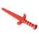 Plastic dagger, red color