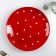 Board ceramic dinner shade "Red peas", d = 27 cm, red color