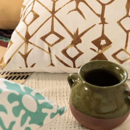 Decorative pillowcase 40x40 cm, Ethnos Beige, 100% cotton-2