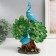 Polystone souvenir "Two blue peacocks with green tails" 19x9x25.5 cm