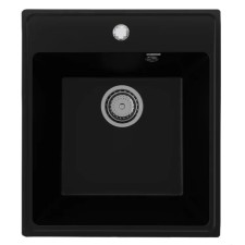 Мойка кухонная кварцевая Ulgran Quartz Forte 425, 425х485 мм, цвет 07 уголь
