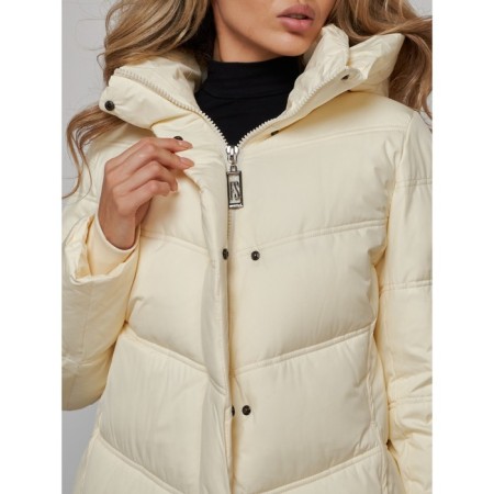 Coat insulated winter female, size 46, color light-beige-12