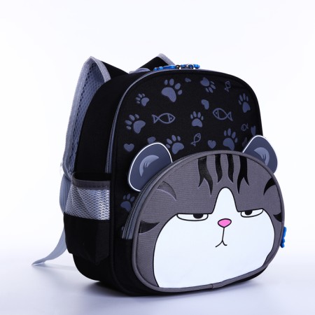 Baby backpack on lightning, 3 outer pockets, black color-1