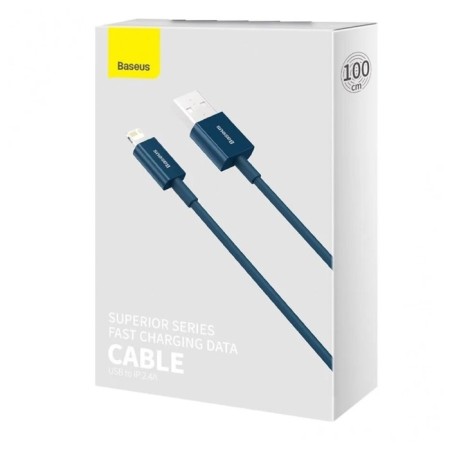 Кабель Baseus, Lightning - USB, 2.4 A, 1 м, синий-5
