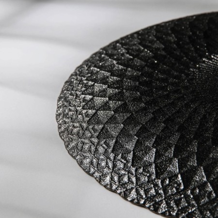 Baroque plate, d = 28 cm, black color with gold-2