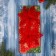 Jewelry decoration "Carved flower" (set 2 pcs) 14 cm, red
