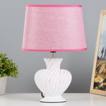 Hertz desktop lamp E14 40W white-pink 23x15x34 cm Risalux