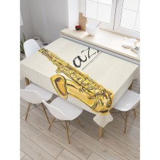 The tablecloth “Jazz is everywhere”, rectangular, Saten, size 120x145 cm