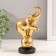 Souvenir Polystone "Elephant on a ball with patterns" gold 10x5.5x18.5 cm