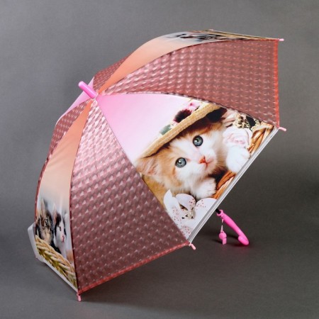 Children's umbrella 3D "Fashionable cat", d = 80 cm