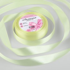 Satin tape, 20 mm × 23 ± 1 m, vanilla color # 09