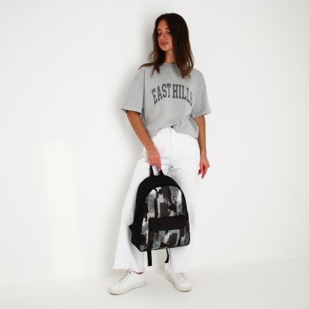 School textile “khaki”, with a pocket, 30x12x40cm, black color-6
