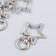Carabiner Metal with a ring "Star" silver 3.4x2.3 cm