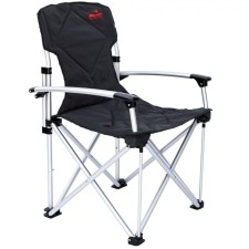 Folding chair with hard armrests, 67/60 x 55 x 48/97 cm, black/gray color