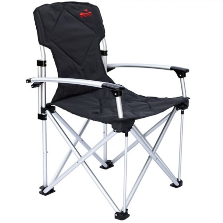 Folding chair with hard armrests, 67/60 x 55 x 48/97 cm, black/gray color